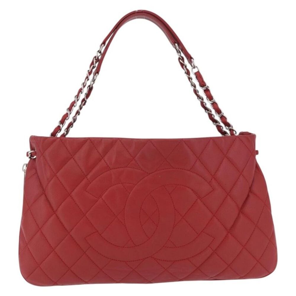 Chanel Timeless Cc Expandable Quilted Caviar Red Leather Tote Bag Bag